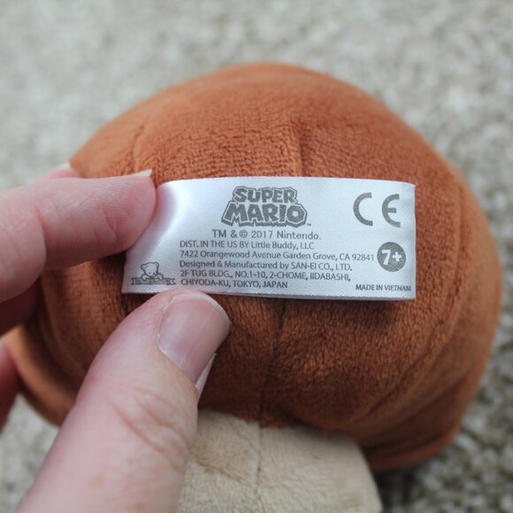 Nintendo Super Mario Goomba Plush Stuffed Animal Toy 6" Small Mushroom Brown - Picture 3 of 4